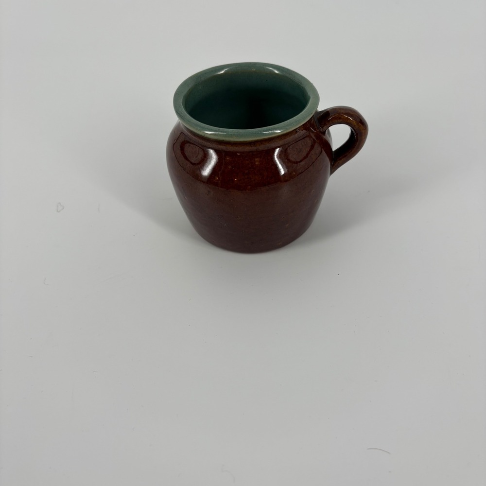 Red Wing Pottery Small‎ Jam Pot Brown Teal Glaze Rustic Country Kitchen Decor 3"